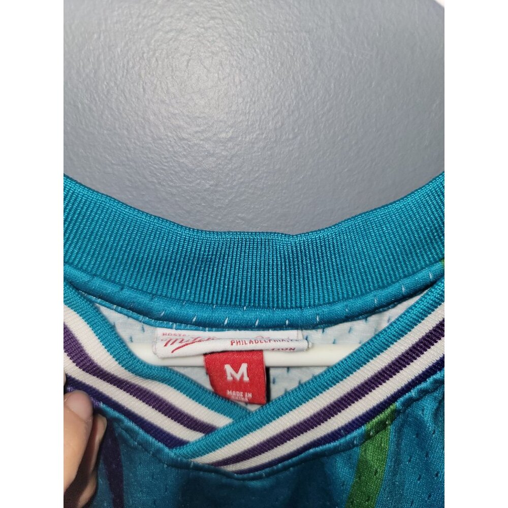 Charlotte Hornets Larry Johnson Mitchell and Ness Hardwood Classics Jersey Men's - Picture 8 of 8